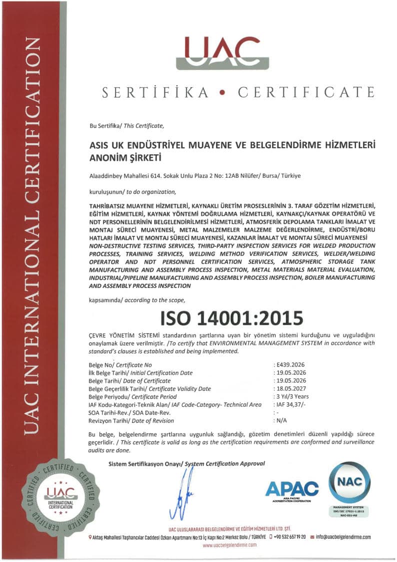 ISO 14001:2015 — Çevre Yönetim Sistemi